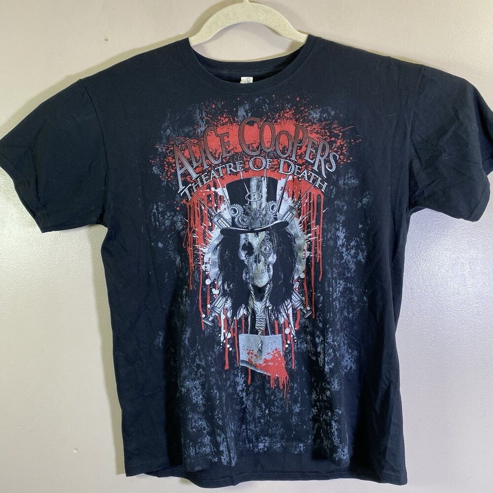Alice Cooper Theatre Of Death Tour 2009 Band T-Shirt Mens Large Gildan Rock Tee